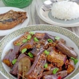 Adobong Talong on a serving plate