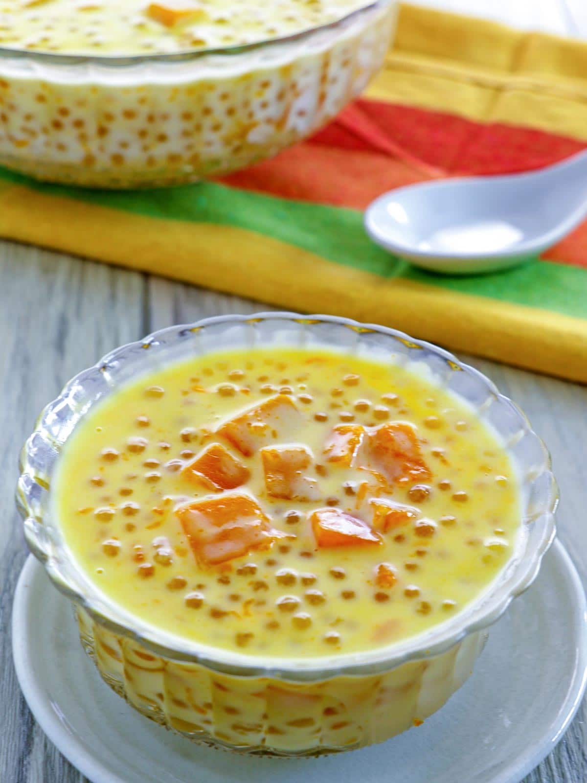 Tapioca Coconut Dessert Soup in a serving bowl