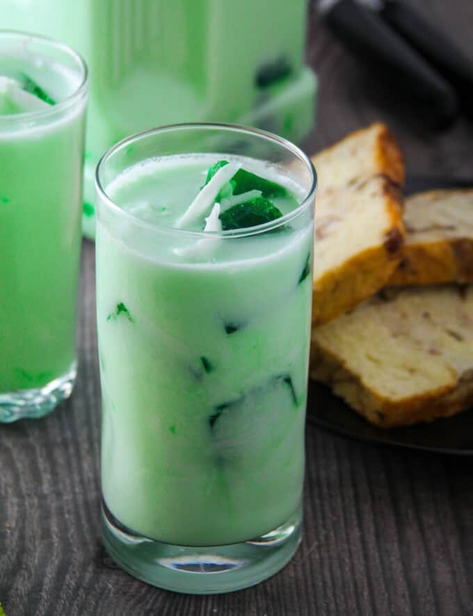 Buko Pandan Drink in a glass