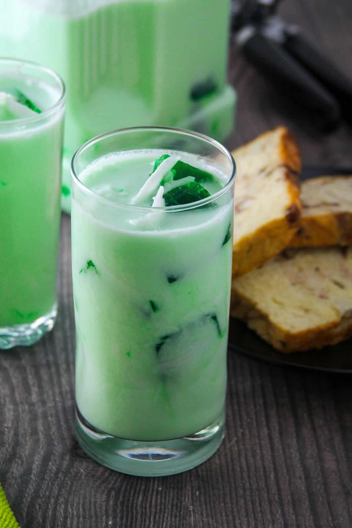 Buko Pandan Drink in a glass