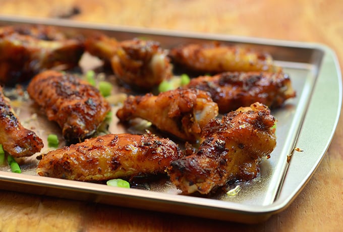 These oven baked honey hot wings are the perfect balance of sweet and spicy.