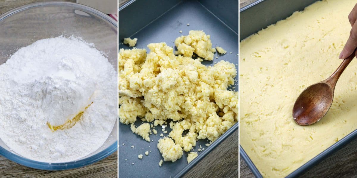 making shortbread crust.