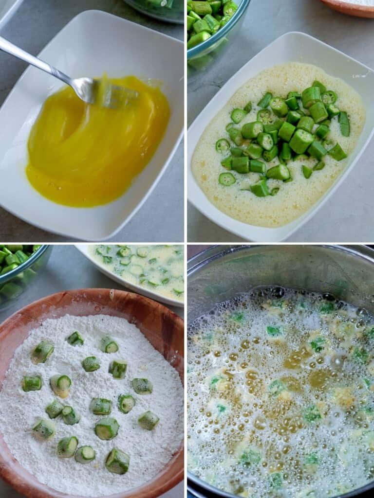 making fried okra