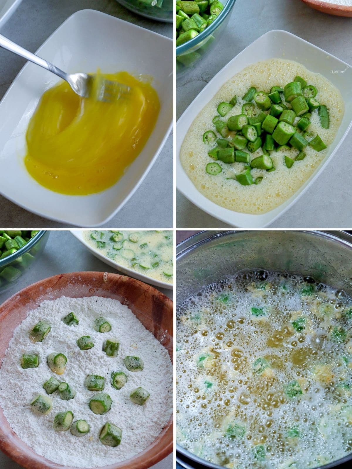 making fried okra