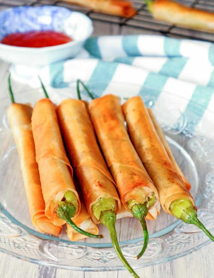 Dynamite Lumpia on a serving plate