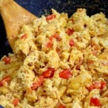 Filipino Scrambled Eggs in a pan