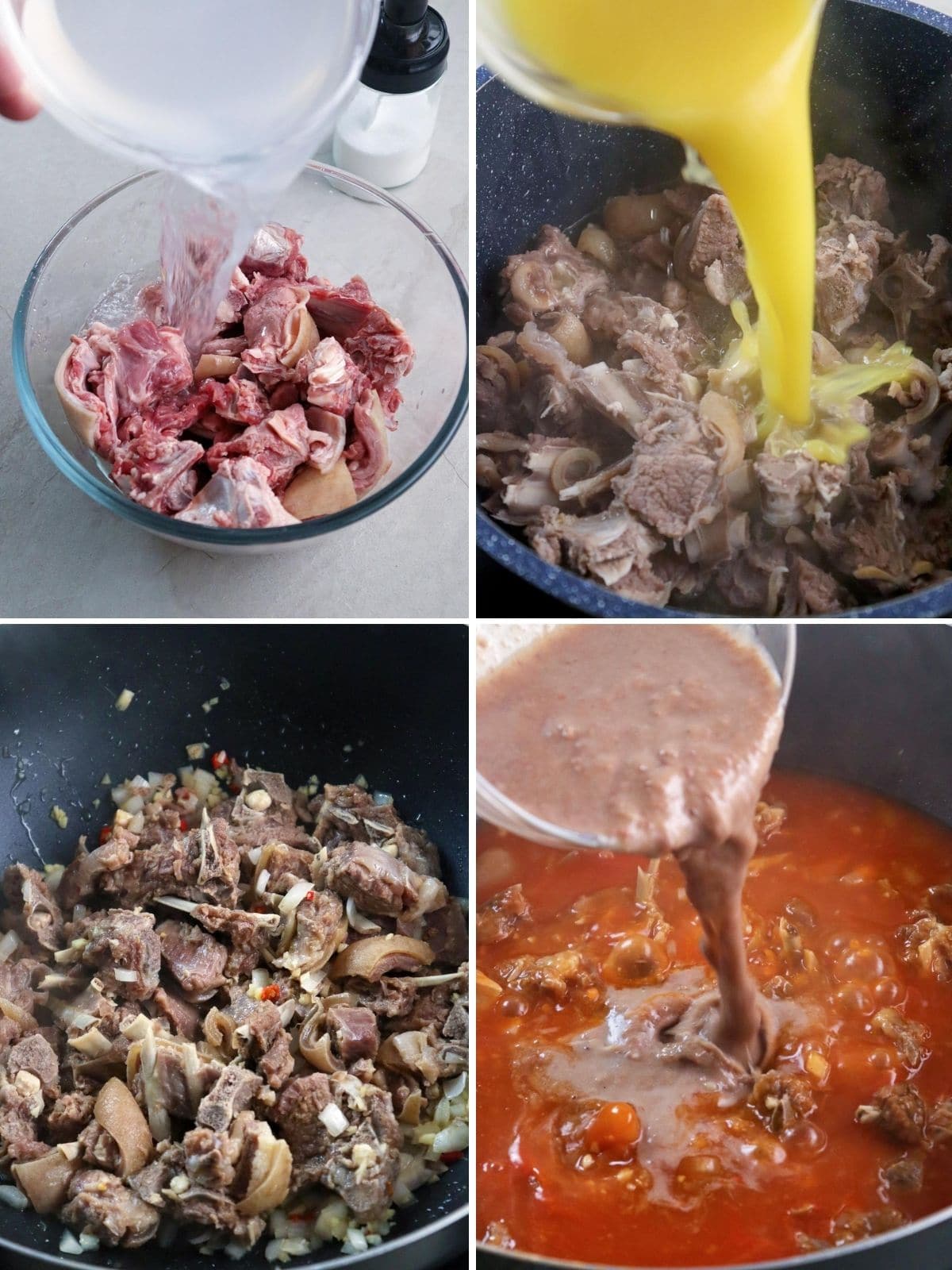 cooking kambing caldereta