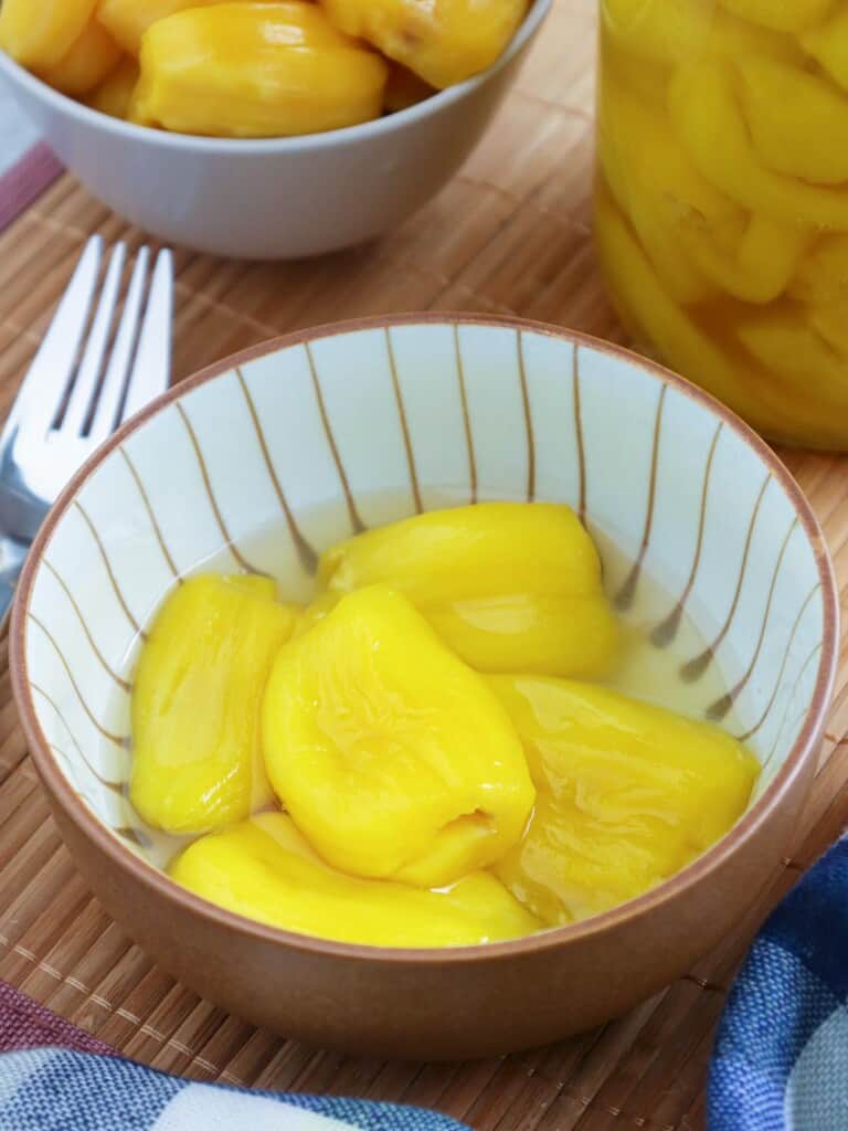 sweetened jackfruit in a bowl