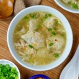 Pancit Molo in a bowl