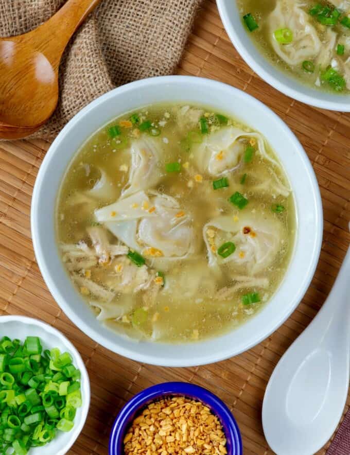 Pancit Molo in a bowl