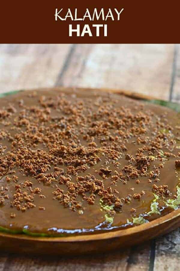 Kalamay Hati made with glutinous rice flour, coconut milk and muscovado sugar. Perfectly sweet and sticky, this rice cake is great as snack or dessert!