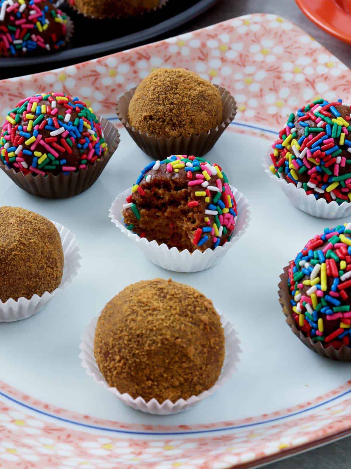 dessert balls on a plate