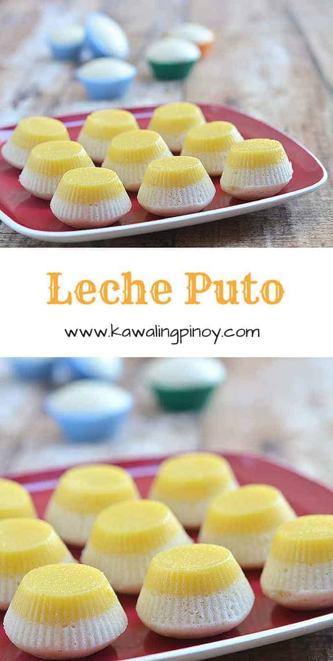 Leche Puto is a Filipino dessert combining two favorites (leche flan and puto) into one delectable treat