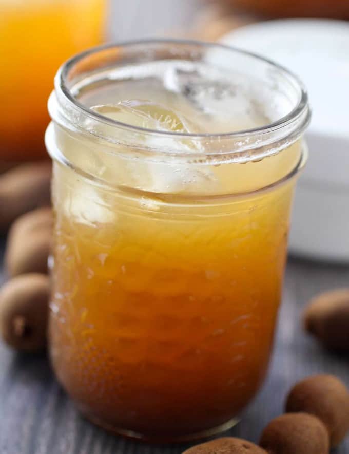 Tamarind Drink in clear glasses