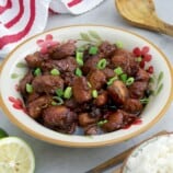 Honey Garlic Chicken in a serving bowl