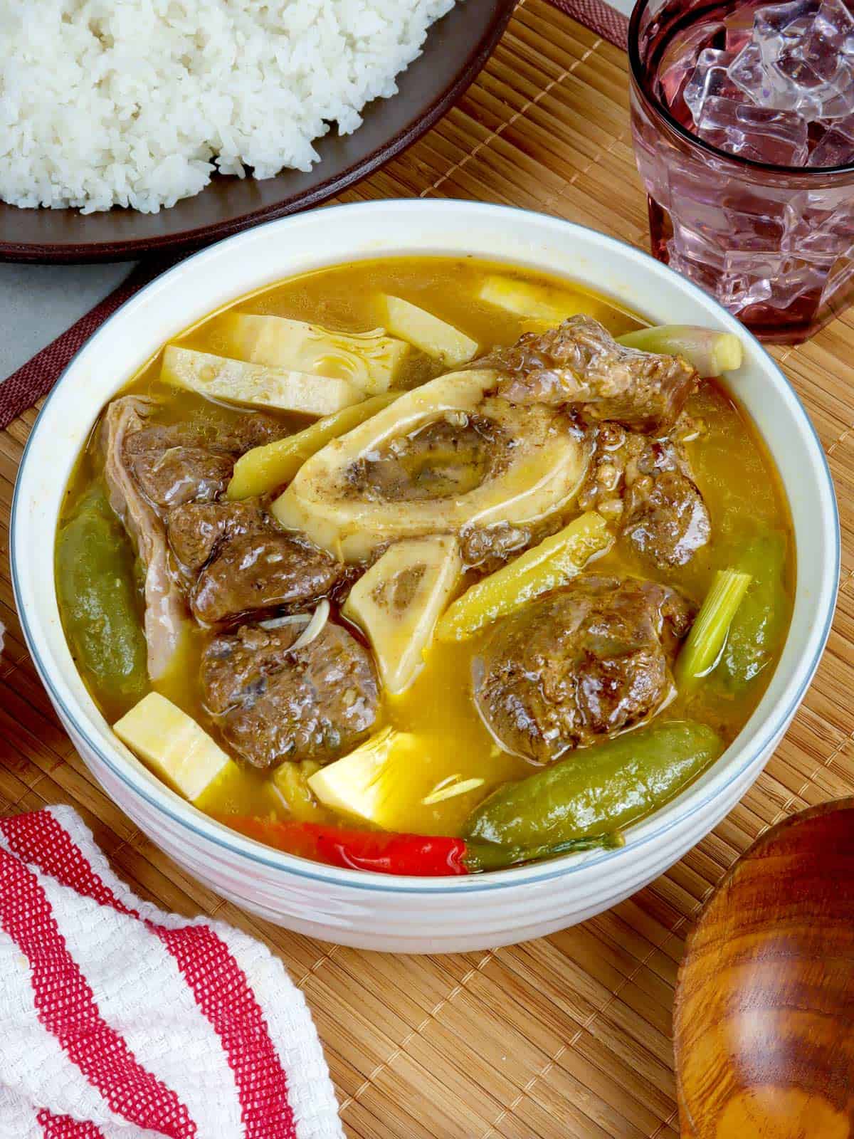 cansi soup in a white bowl