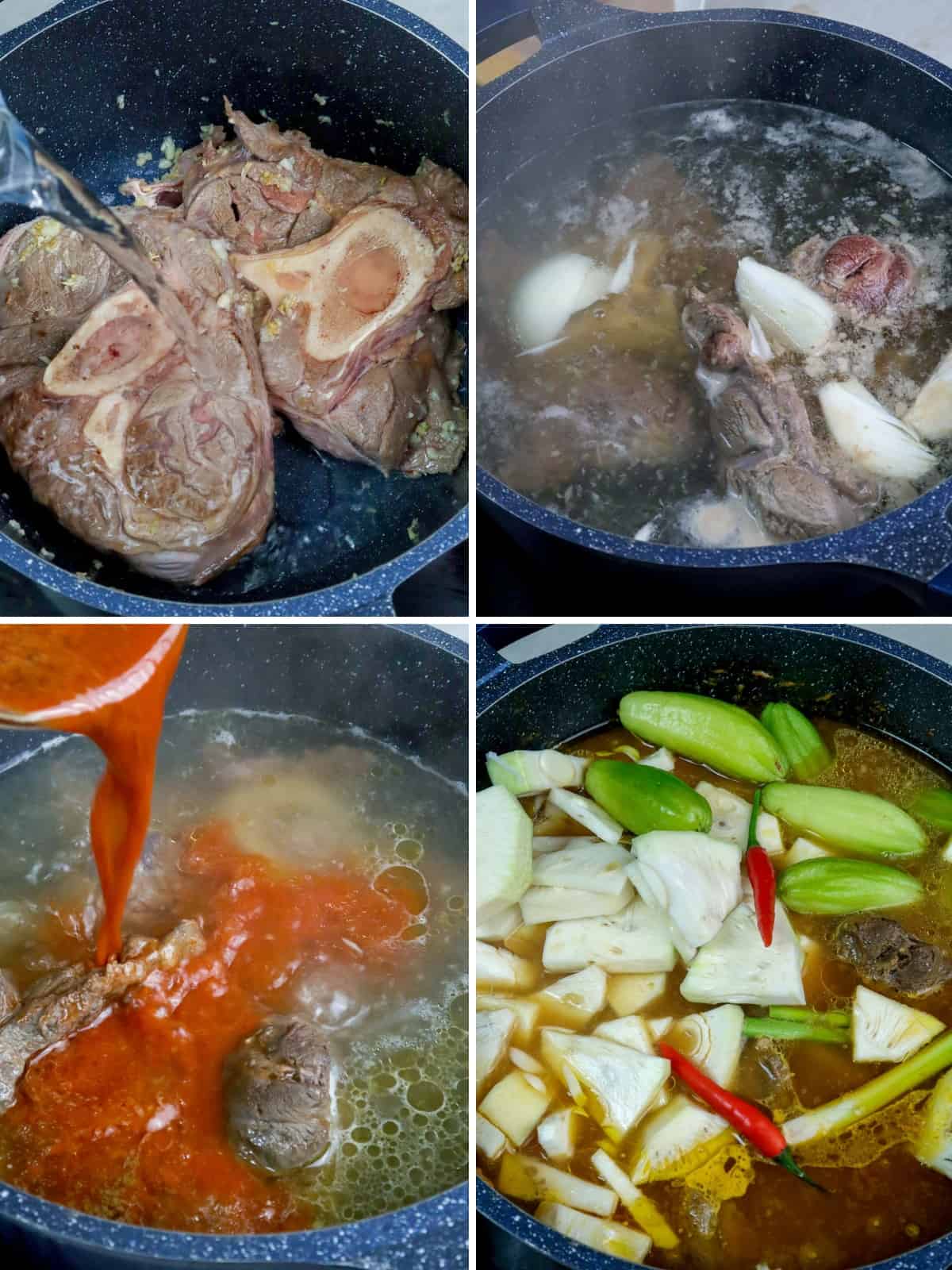 making cansi soup in a pot