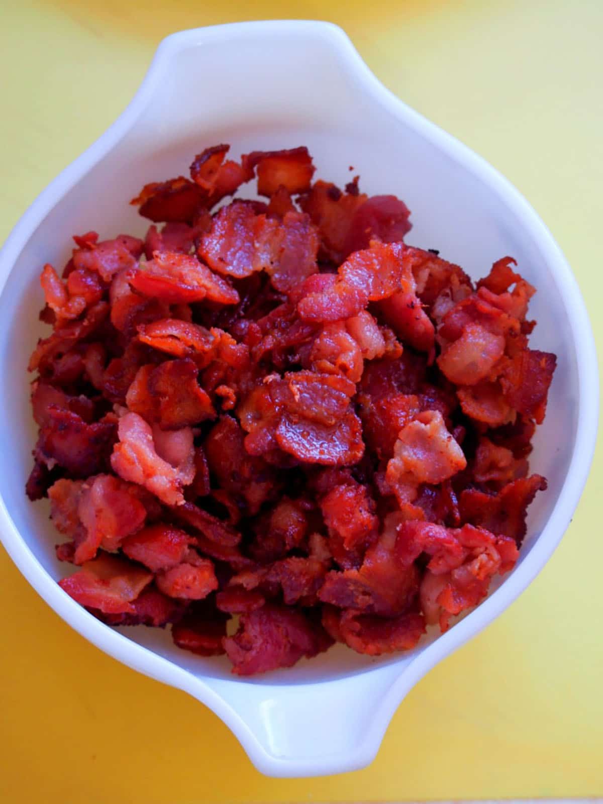 chopped crisp bacon