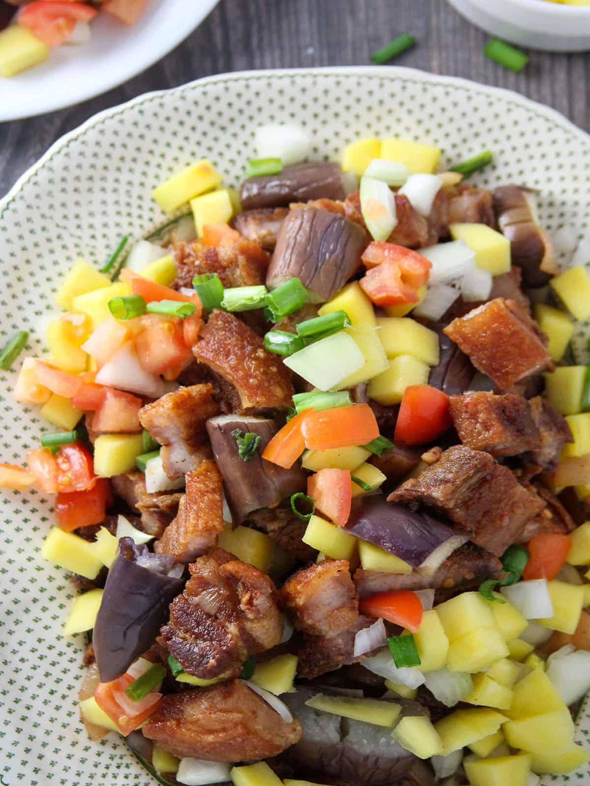 Crispy Pork Binagoongan on a platter