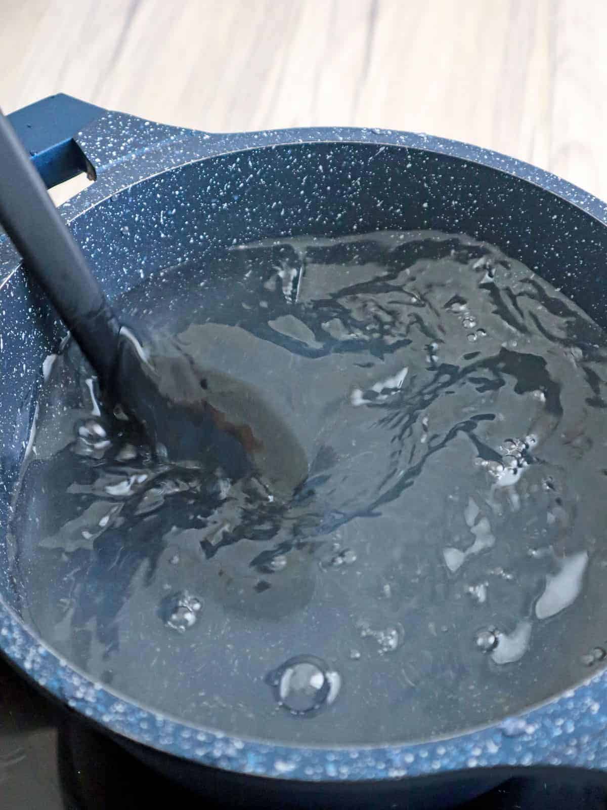 brining solution in a pot