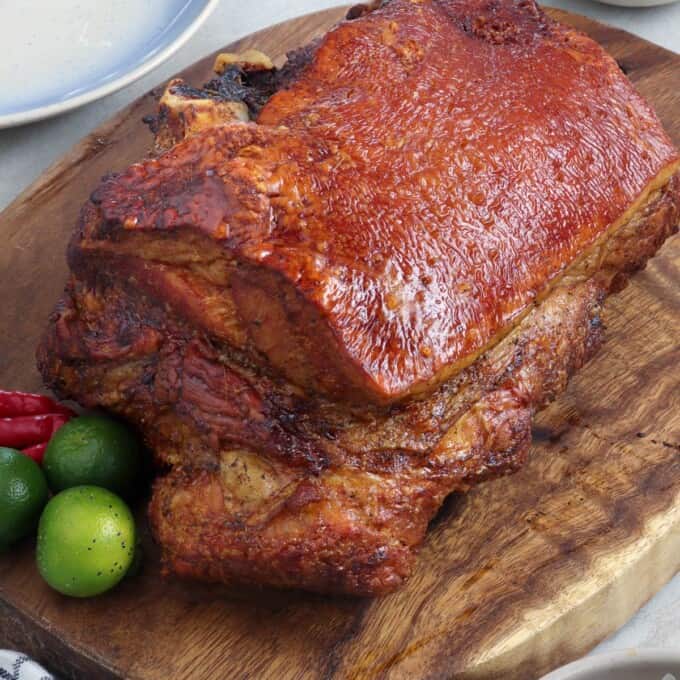 whole crispy pork shoulder
