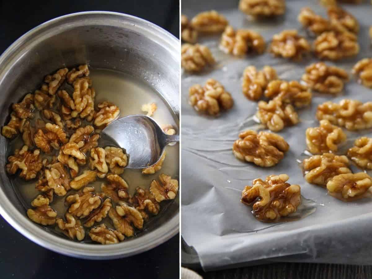 making glazed walnuts