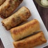 Lumpiang Togue on a serving platter