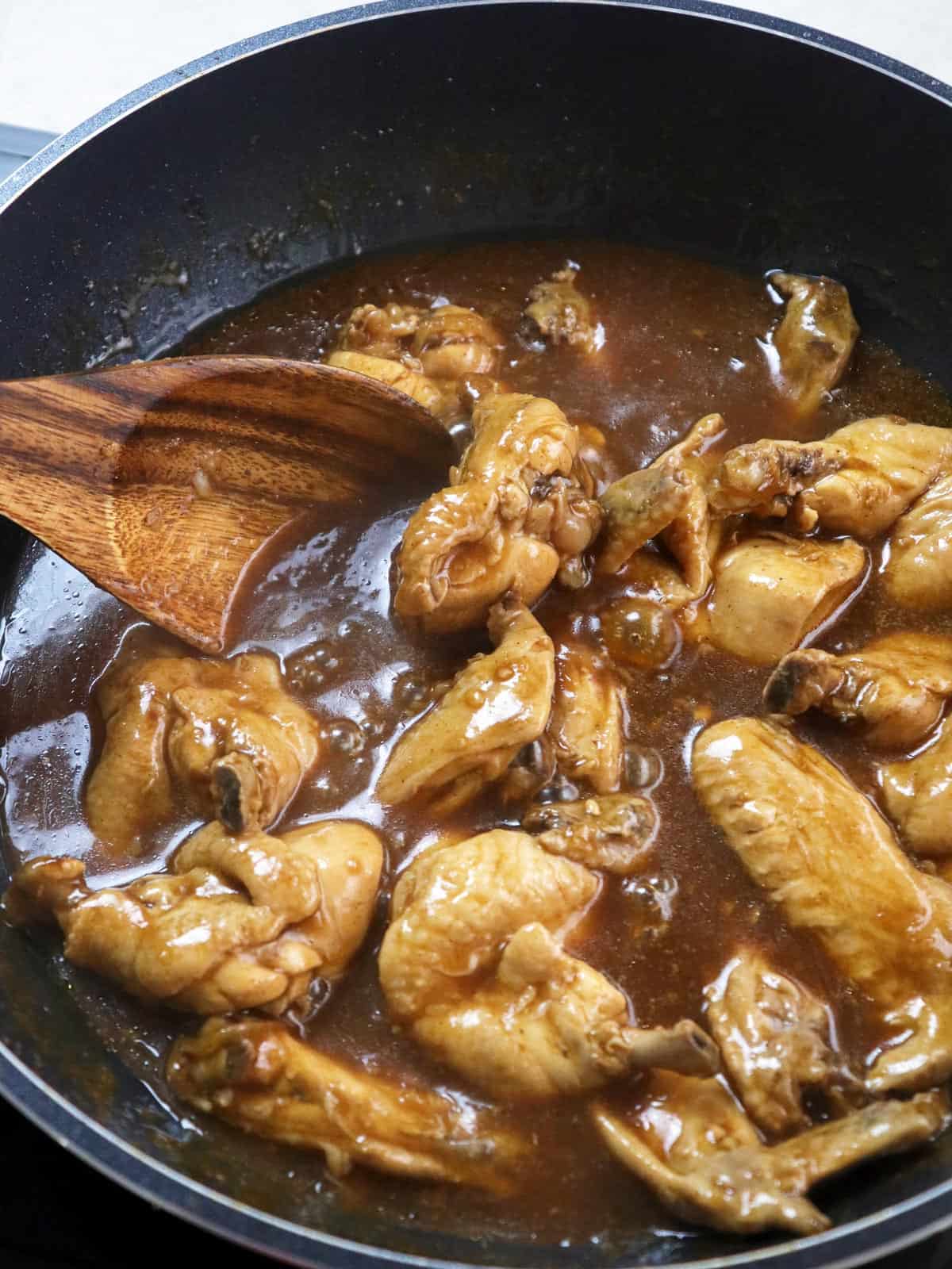 tamarind adobo in pan