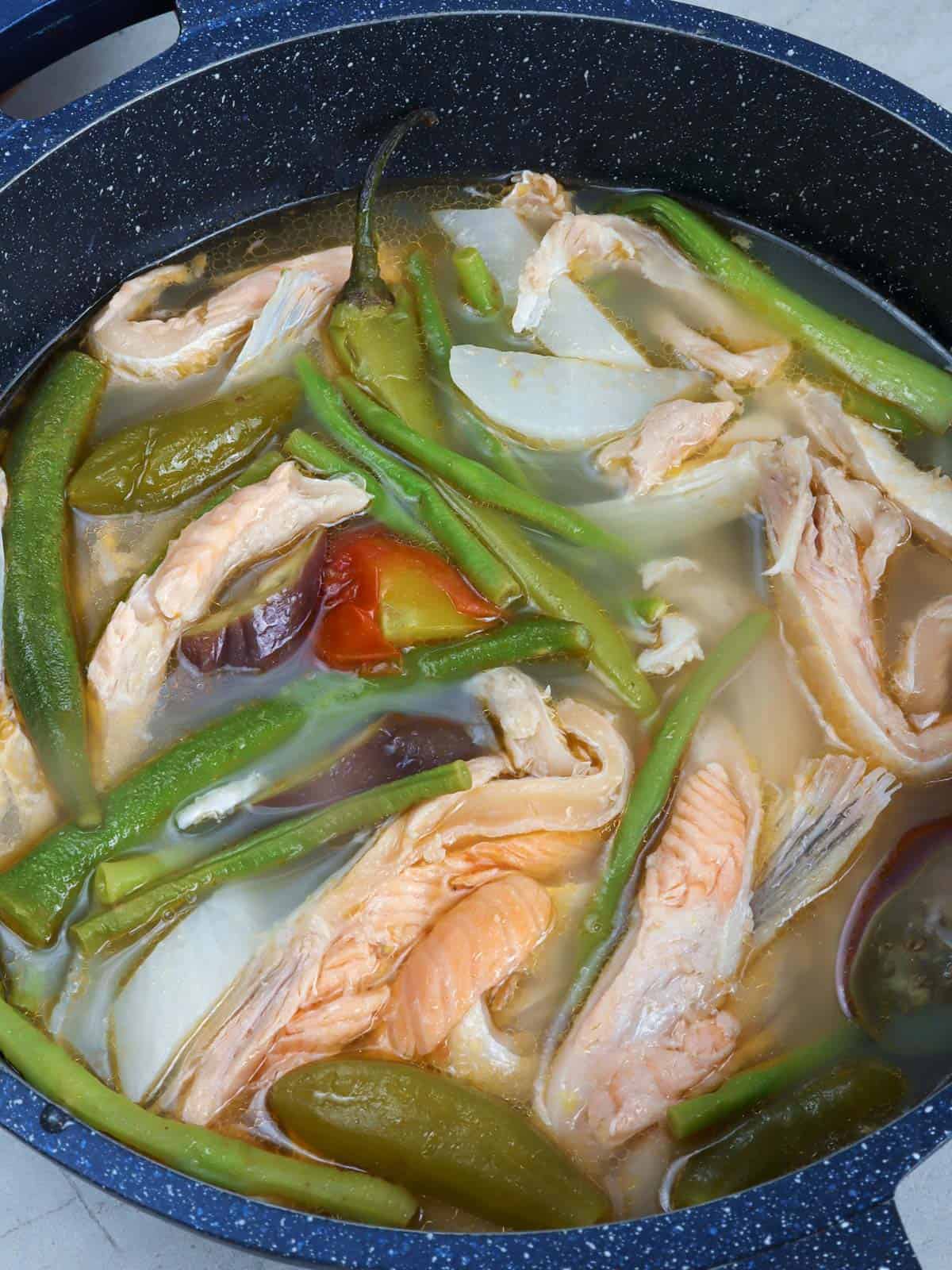 Sinigang na Salmon Belly sa Kamias