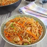 Japanese stir-fried noodles on a plate