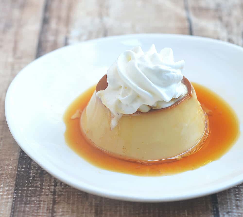 Flan de Dulce de Leche is a rich and creamy caramel custard desserts that's sure to be a family favorite. Top with whipped cream for extra layer of yum!