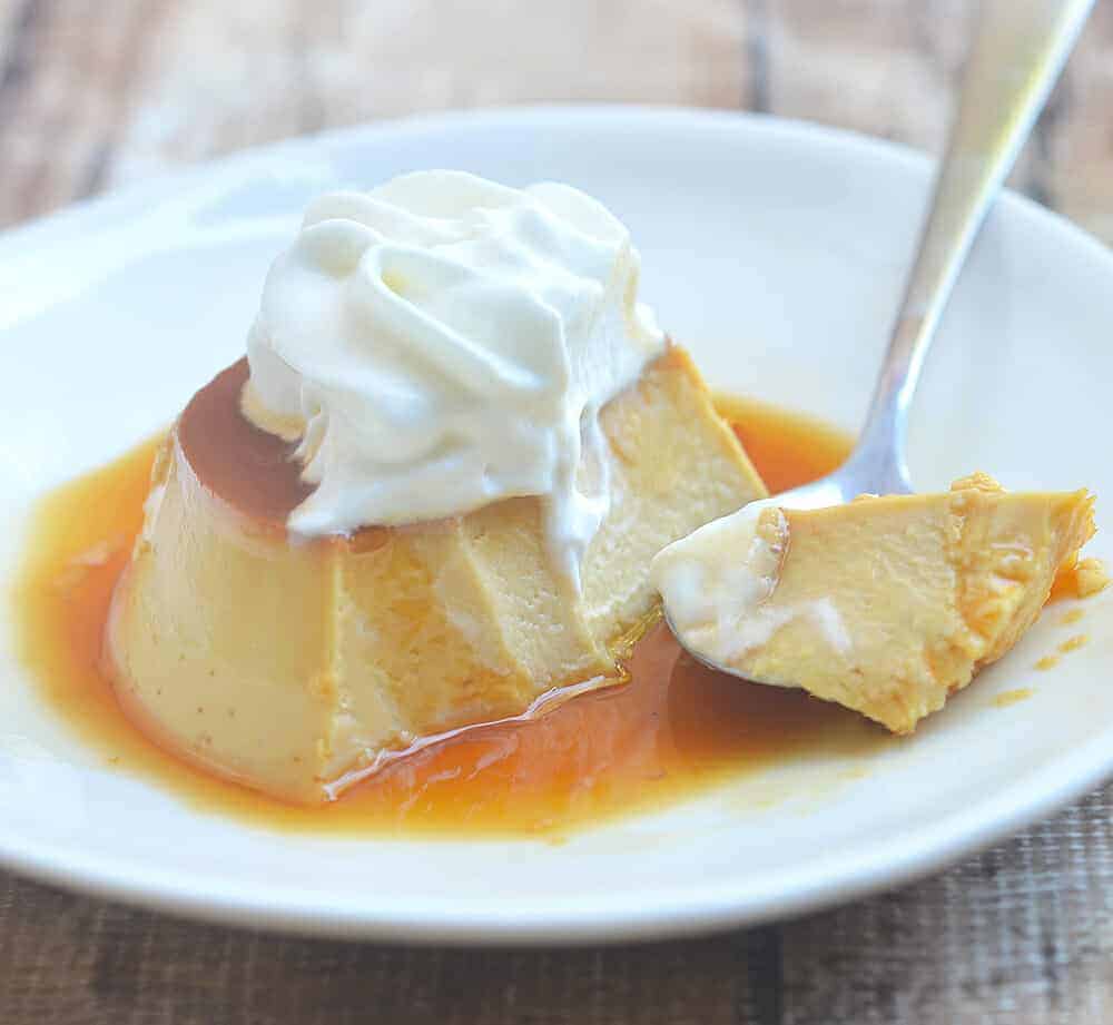 Dulce de Leche Flan recipe is easy to make and tastes infinitely better using dulce de leche. It's rich and creamy with intense caramel flavor.