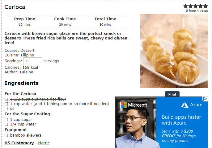 Kawaling Pinoy Recipe Card