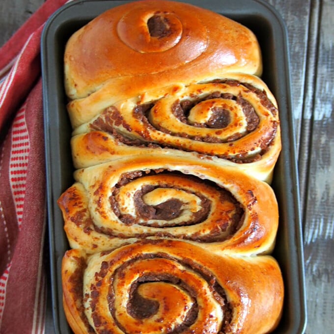 pan de monggo in a loaf pan