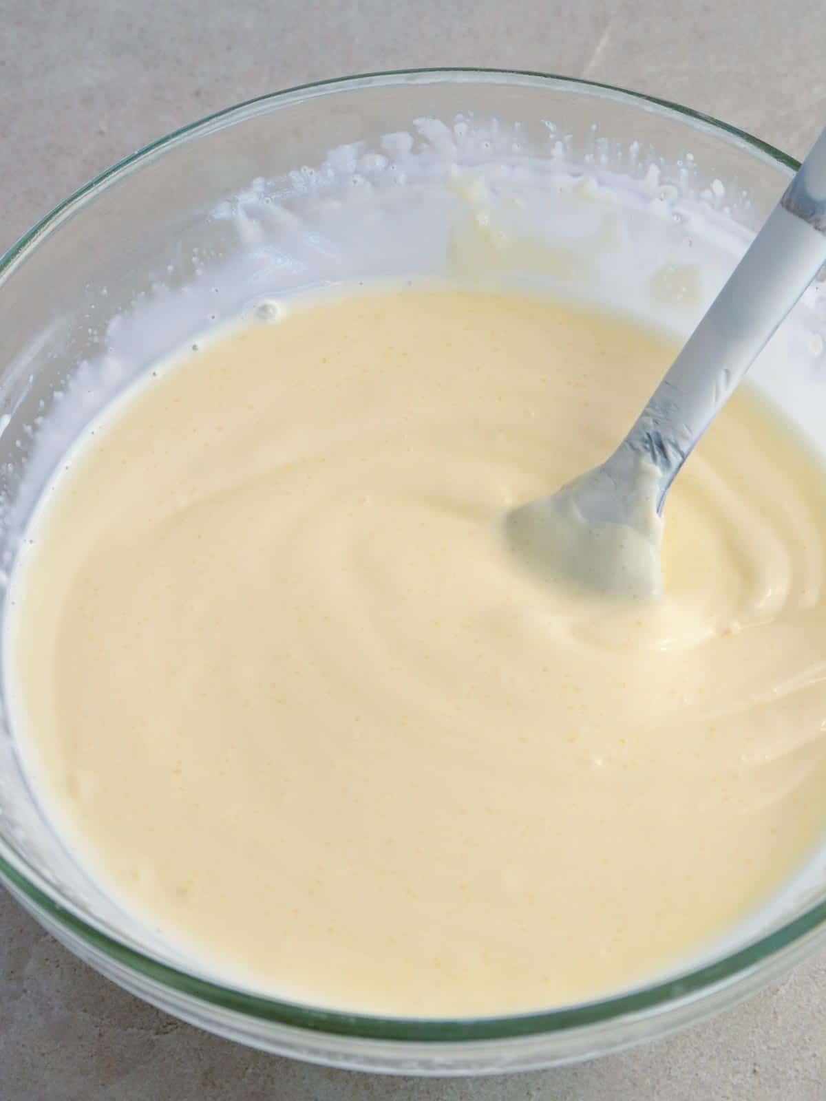 homemade salad dressing in a bowl.