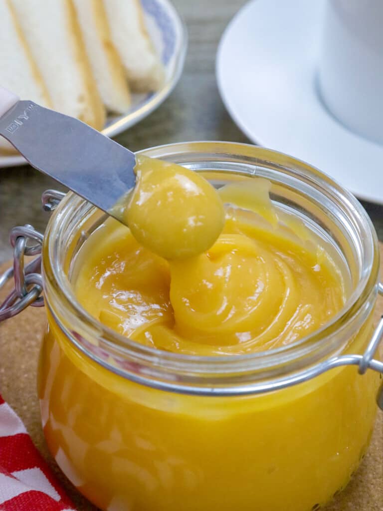 serving Yema Spread from a jar