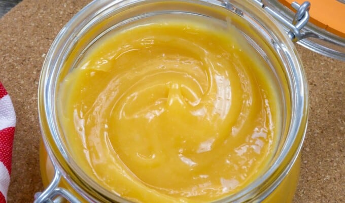 Easy Yema Spread in a glass mason jar