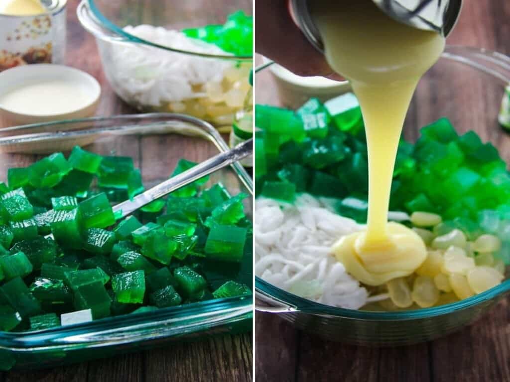 making buko pandan salad