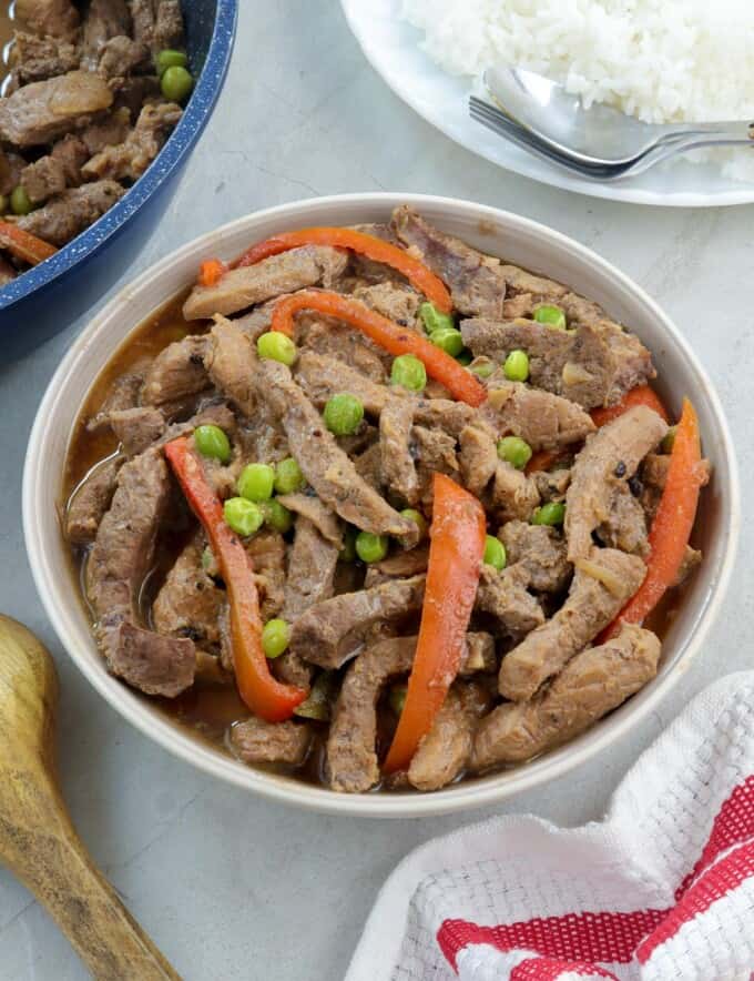 Igado in a white bowl