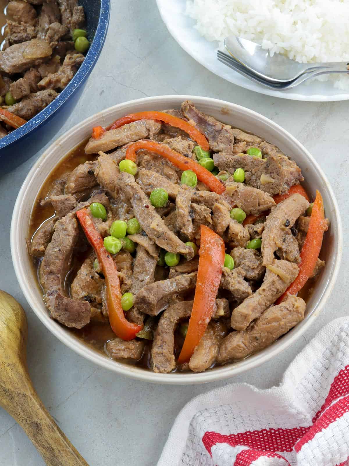 Igado in a white bowl