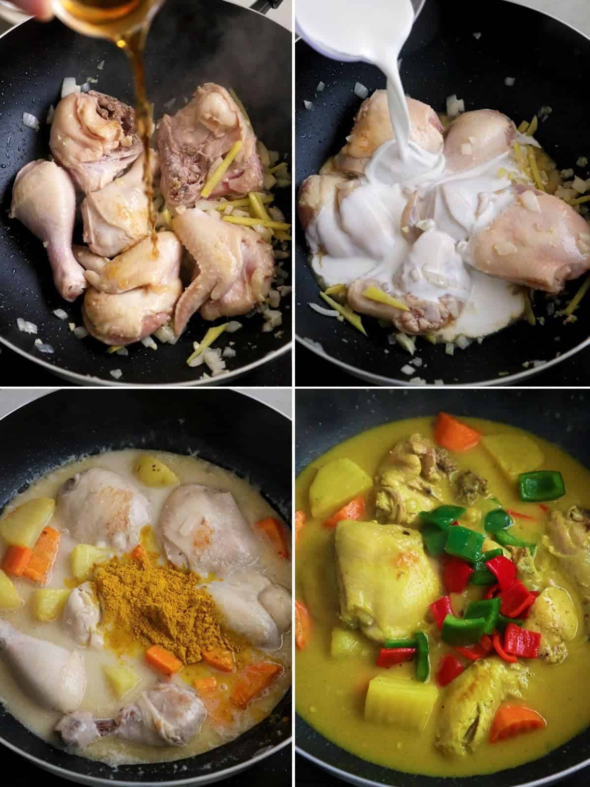 step by step procedure on how to make chicken curry