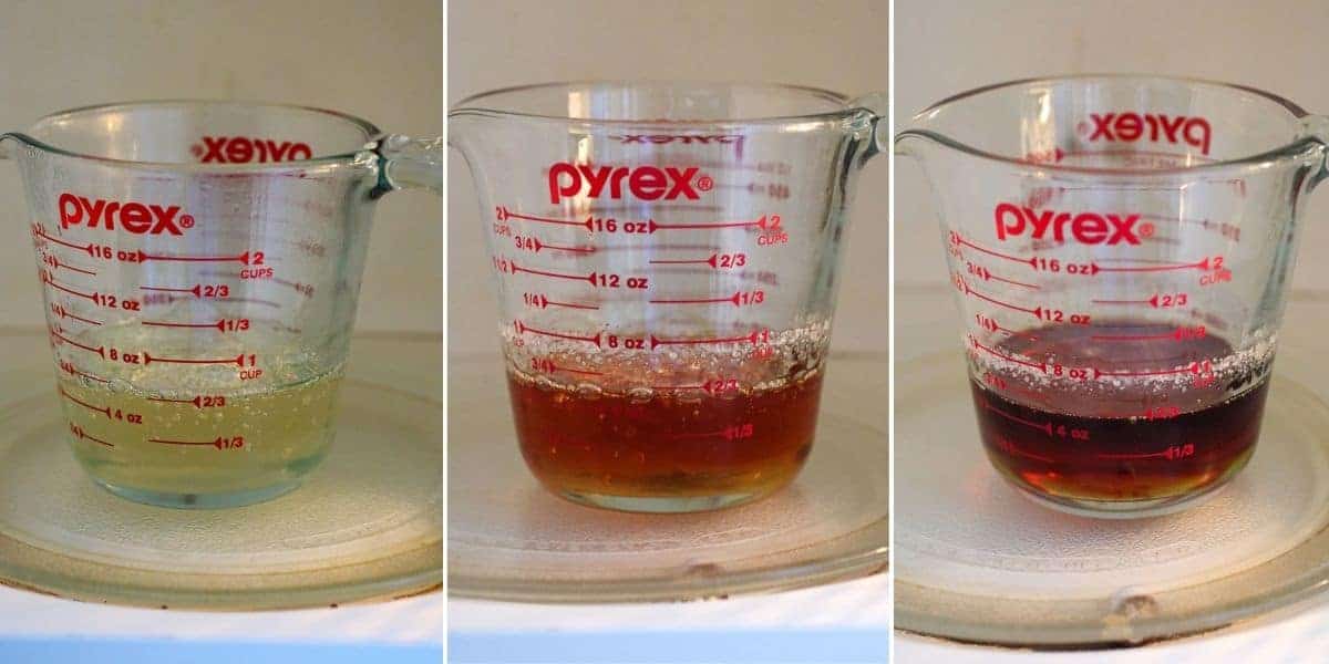 caramelizing sugar in the microwave