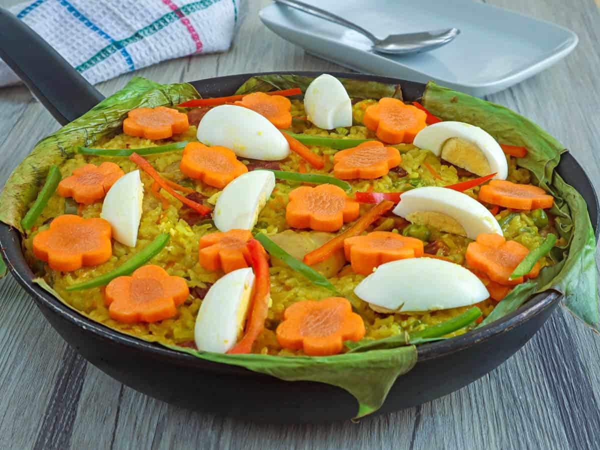 Kapampangan Paella in a pan