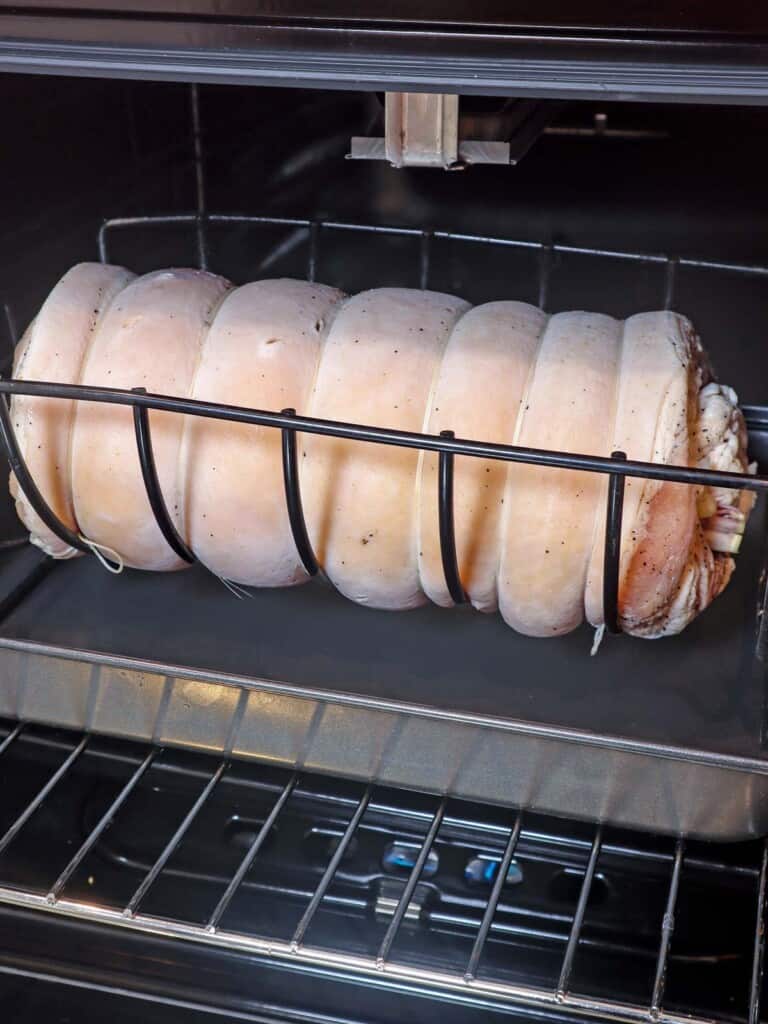 liempo roll roasting in the oven