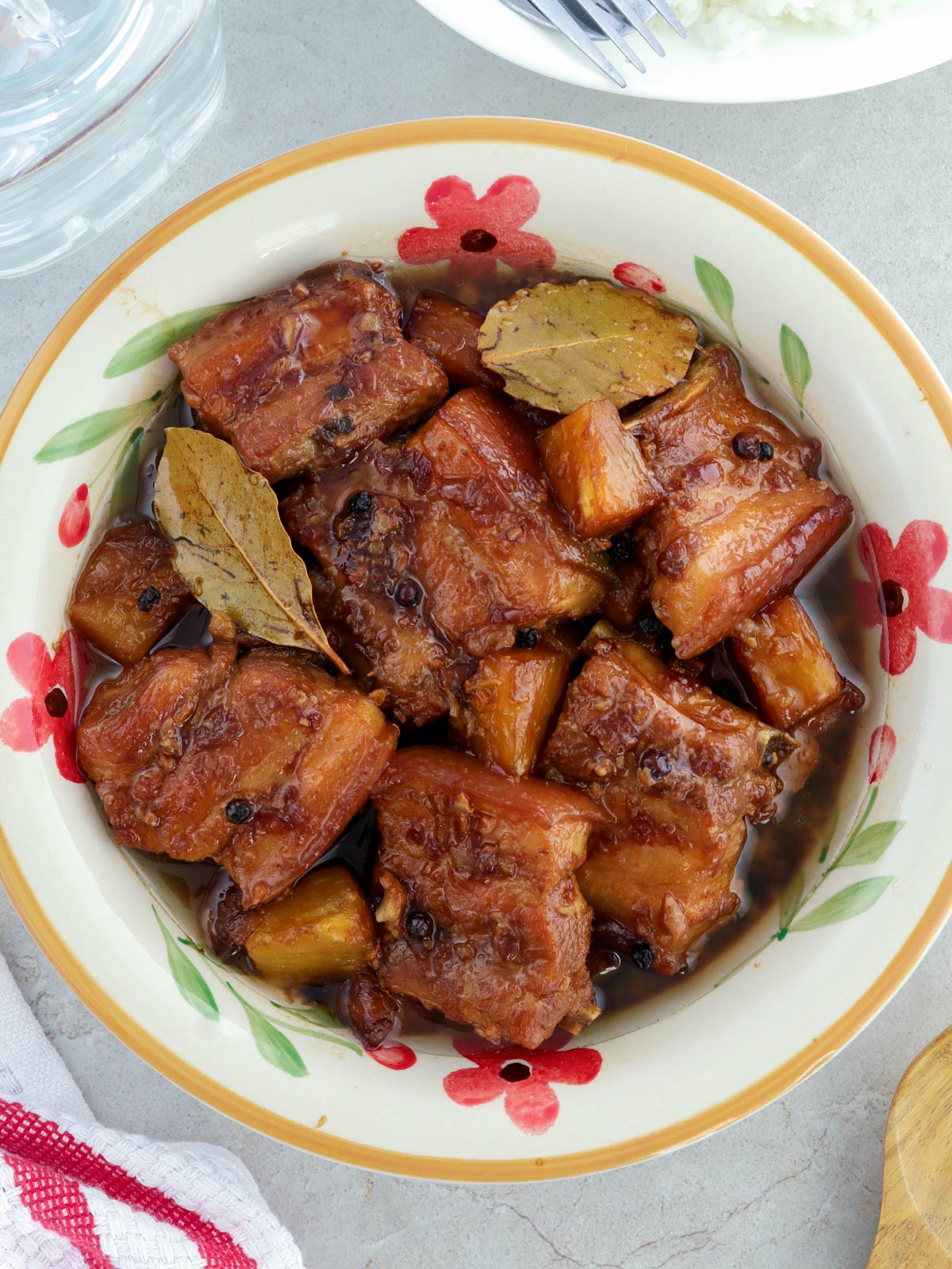 Pork Belly Hamonado in a serving bowl