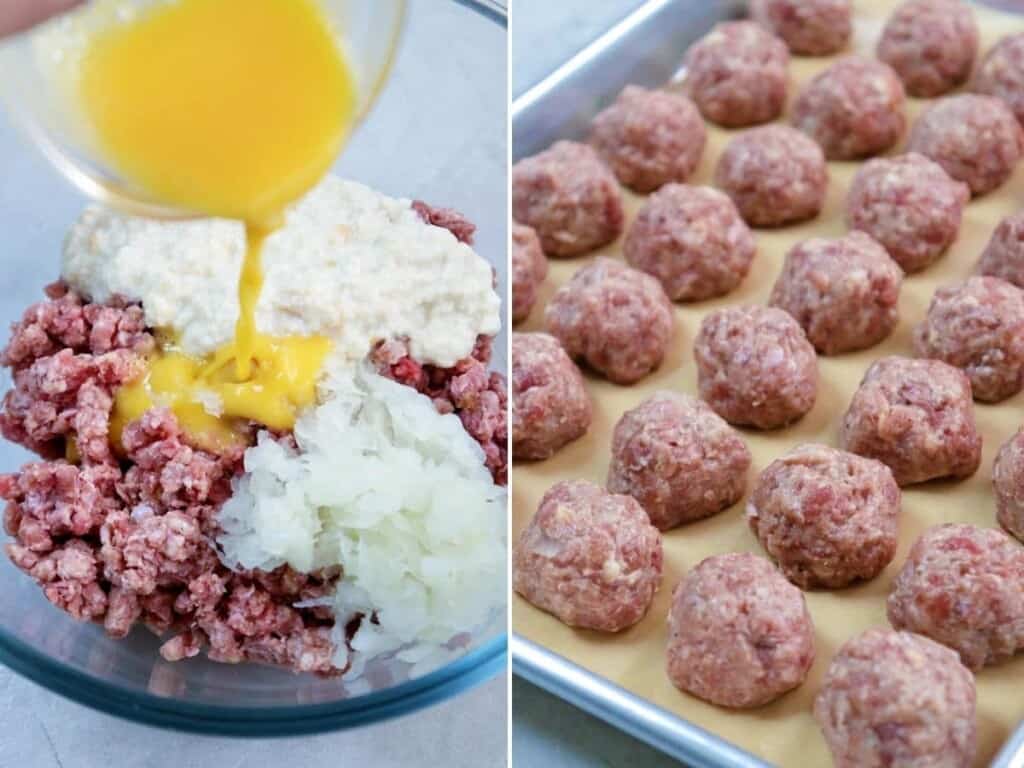 making beef meatballs