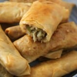 Lumpiang Prito with Pork on a serving platter