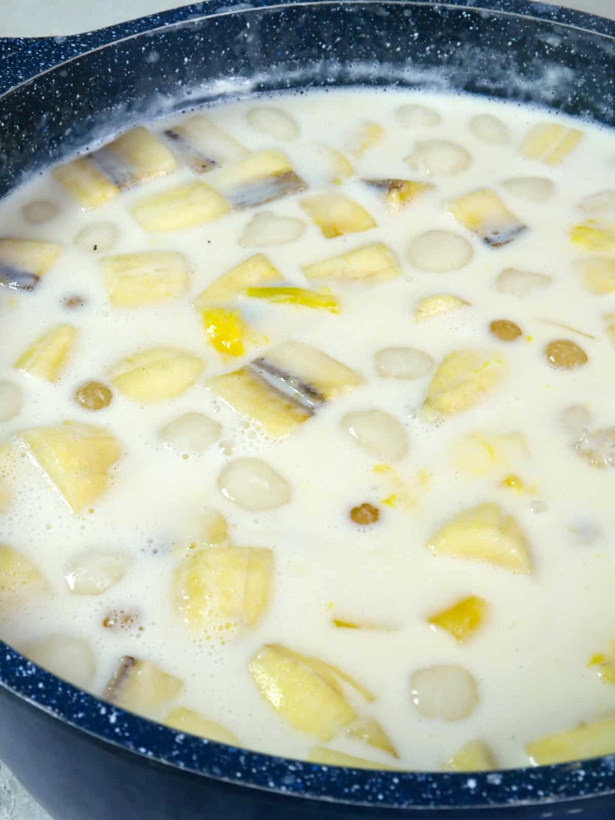 Ginataang Halo-Halo in a pot