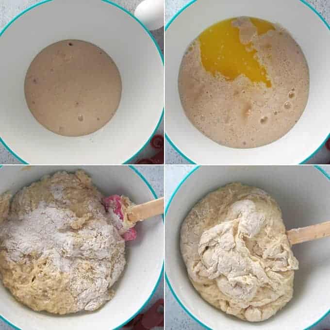 making yeast dough for bicho-bicho