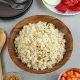 sinangag in a wooden serving bowl